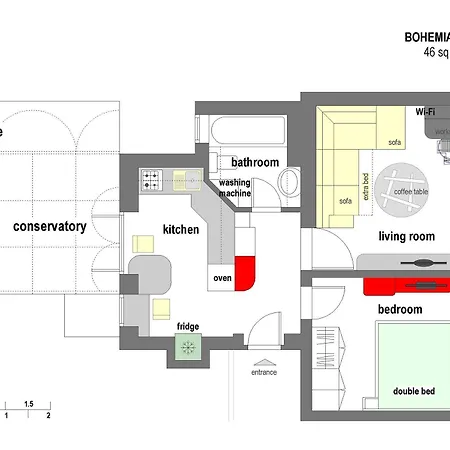 On The Terrace La Vida Joy Mansard Kitchen Διαμέρισμα Βελιγράδι